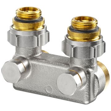 Перепускной вентиль Oventrop (Овентроп) с функцией отключения, угловой НР-НР 1/2 x 3/4 дюйма (1016463)