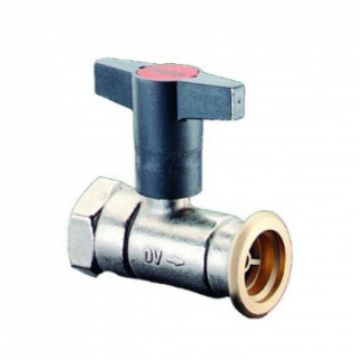 Кран шаровой Oventrop (Овентроп) Optibal P, для обвязки насоса, DN-32, 1 1/4, 2, ВНГ, PN, бар-10, без обратного клапана, T°C -120 (1078372)