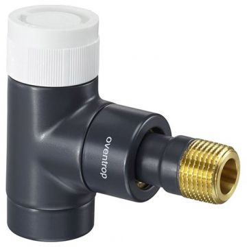 Вентиль на обратную подводку Oventrop (Овентроп) Серия E угловой Kvs 1,2 ,DN 15 1/2 x 1/2 дюйма PN 10 антрацит (1163032)