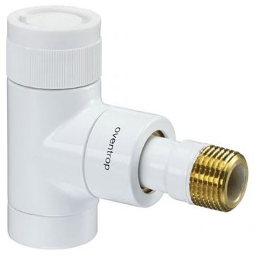 Вентиль на обратную подводку Oventrop (Овентроп) Серия E угловой Kvs 1,2 ,DN 15 1/2 x 1/2 дюйма PN 10 белый (1163062)