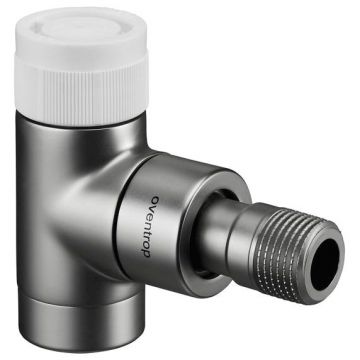 Вентиль на обратную подводку Oventrop (Овентроп) Серия E угловой Kvs 1,2 ,DN 15 1/2 x 1/2 дюйма PN 10 матовая сталь (1163082)