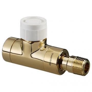 Вентиль на обратную подводку Oventrop (Овентроп) Серия E проходной Kvs 1 ,DN 15 1/2 x 1/2 дюйма PN 10 позолоченный (1163172)