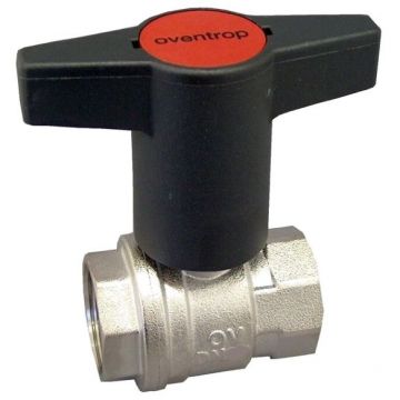 Кран шаровый Oventrop (Овентроп) Optibal полнопроходной, маховик пластмассовый Kvs 67 DN 25, 1 дюйм ВР-ВР (1077108)