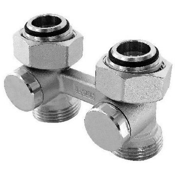 Вентиль Elsen (Элсен) , прямой H-образный, 3/4″, 3/4″, Н ЕК-НГ ЕК, никелированный