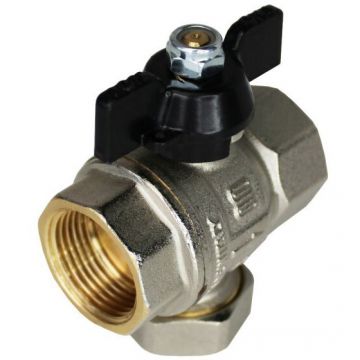 Кран шаровой Elsen (Элсен) с фильтром механической очистки, 1″, ВВ, ручка бабочка