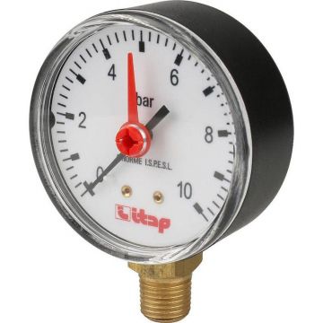 Манометр Itap (Итап) боковое подключение 10 бар 1/4 дюйма 482