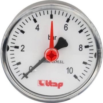 Манометр Itap (Итап) осевое подключение 10 бар 1/4 дюйма 483