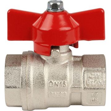 Кран шаровой Itap (Итап) IDEAL муфтовый полнопроходной (бабочка) 1/2 дюйма 092