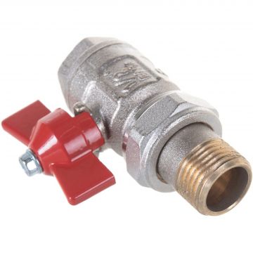 Кран шаровой Itap (Итап) IDEAL с накидной гайкой полнопроходной (бабочка) 1/2 дюйма 098