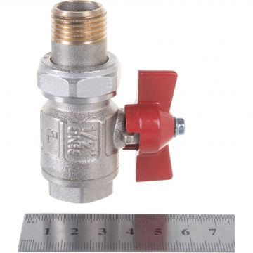 Кран шаровой Itap (Итап) IDEAL с накидной гайкой полнопроходной (бабочка) 1/2 дюйма 098