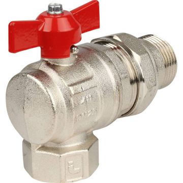 Кран шаровой Itap (Итап) IDEAL угловой с накидной гайкой полнопроходной (бабочка) 1″ дюйма 298