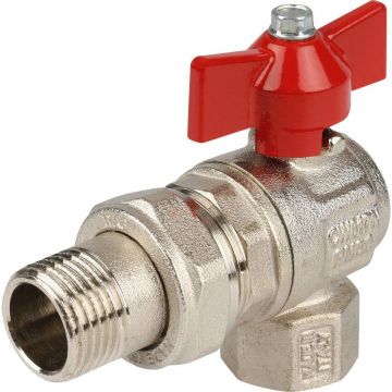 Кран шаровой Itap (Итап) IDEAL угловой с накидной гайкой полнопроходной (бабочка) 1/2 дюйма 298