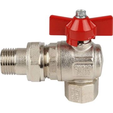 Кран шаровой Itap (Итап) IDEAL угловой с накидной гайкой полнопроходной (бабочка) 1/2 дюйма 298