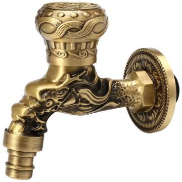 Кран с носиком ретро бронза (латунь) 1/2 Vieir (Виеир) (VR322)