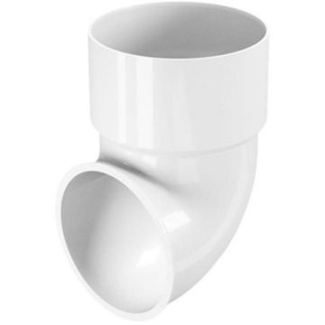 Колено трубы сливное Fineber (Файнбер) 87 D80 Белый (FBRW.SH.80.01-1) 1 шт