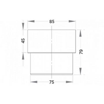 Соединитель трубы Fineber D80 Графит (FBRW.PC.80.66) 1 шт