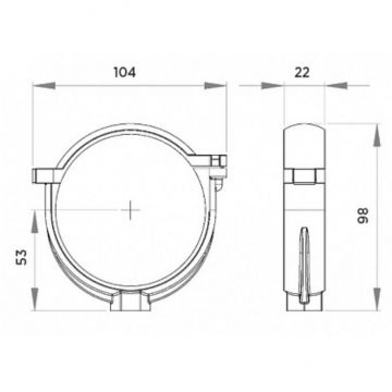 Хомут трубы Fineber (Файнбер) D80 Ral 8017 (FBRW.PB.80.8017) 1 шт
