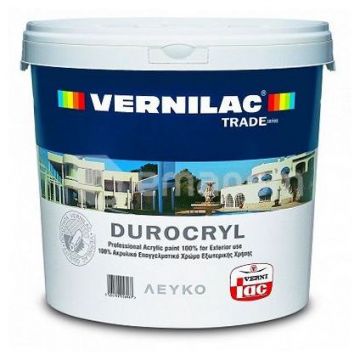 Краска фасадная акриловая Vernilac Durocryl матовая белая 9 л Краска фасадная акриловая Vernilac Durocryl матовая белая 9 л