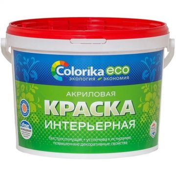 Краска интерьерная акриловая Colorika Eco матовая белая 14 кг