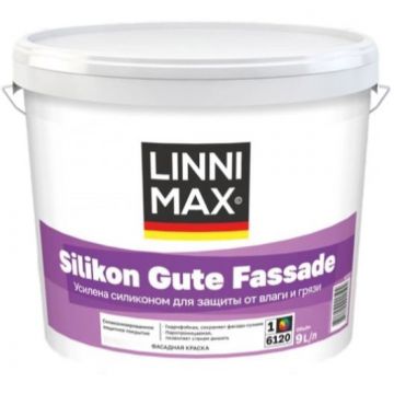 Краска силикон модифицированная для наружных работ Linnimax Silikon Gute Fassade / Силикон Гуте Фасад База 3 8,46 л