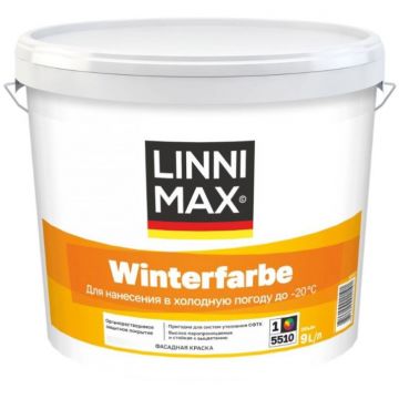 Краска органорастворимая для наружных работ Linnimax Winterfarbe / ВинтерФарбе База 1 9 л