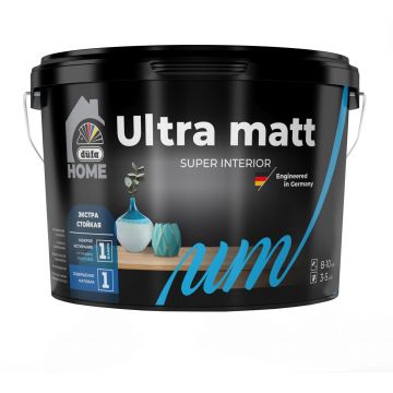 Краска интерьерная для стен и потолков Dufa Home Ultra Matt Super Interior экстра стойкая глубокоматовая база 3 2,5 л Краска интерьерная для стен и потолков Dufa Home Ultra Matt Super Interior экстра стойкая глубокоматовая база 3 2,5 л