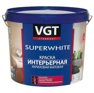 Краска интерьерная для стен VGT Superwhite база А 3 кг