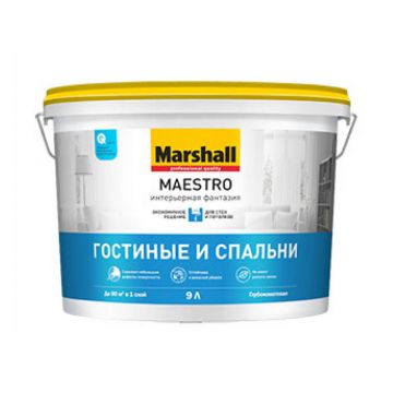 Краска Marshall Maestro Интерьерная Фантазия глубокоматовая база BW 9 л
