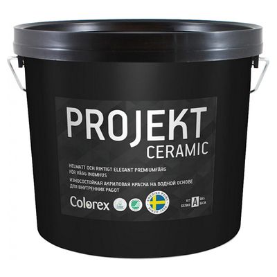 Краска износостойкая Colorex Projekt Ceramic база A 2,7 л Краска износостойкая Colorex Projekt Ceramic база A 2,7 л