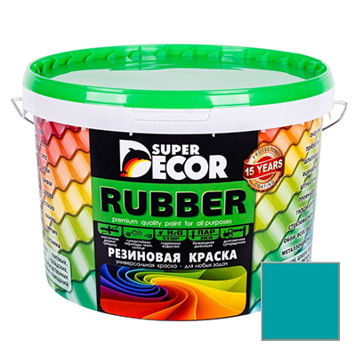 Краска Super Decor резиновая ВД-АК-103 Морская волна 40 кг Краска Super Decor резиновая ВД-АК-103 Морская волна 40 кг