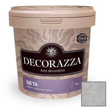 Декоративное покрытие Decorazza Seta Nova Argento с эффектом натурального шёлка (ST 11-116) 1 л Декоративное покрытие Decorazza Seta Nova Argento с эффектом натурального шёлка (ST 11-116) 1 л