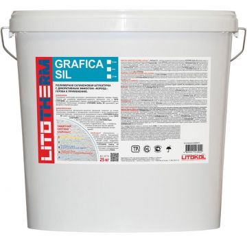 Штукатурка декоративная Litokol Litotherm Grafica Sil Короед 1,5 мм силиконовая белая 25 кг
