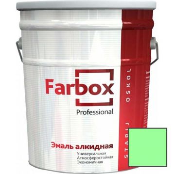 Эмаль универсальная алкидная Farbox Professional матовая салатовая 20 кг