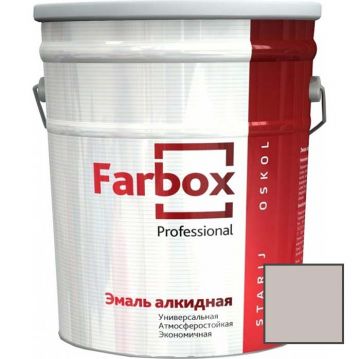 Эмаль универсальная алкидная Farbox Professional полуглянцевая серая 20 кг
