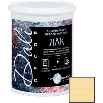 Лак Dali-Decor защитно-декоративный акриловый лессирующий перламутровый бесцветный 1 кг