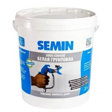 Грунтовка Semin Sous-Couche Airless машинного нанесения (белая крышка) 22 кг