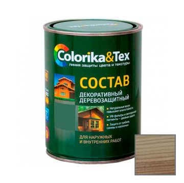 Состав декоративный деревозащитный Colorika and Tex для наружных и внутренних работ Бесцветный 0,8 кг