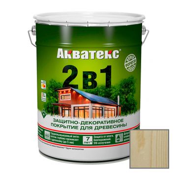 Защитно-декоративное покрытие Акватекс для древесины 2 в 1 Бесцветный 20 л