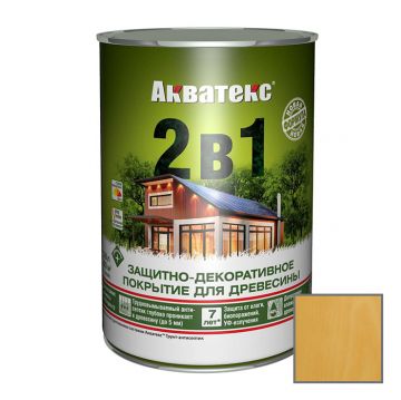Защитно-декоративное покрытие Акватекс для древесины 2 в 1 сосна 0,8 л