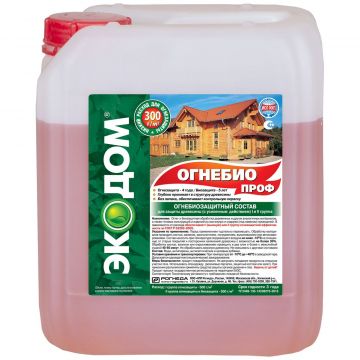 Огнебиозащитный пропиточный состав для древесины Экодом ОгнеБио Проф 1 и 2-ой группы розовый 23 кг Огнебиозащитный пропиточный состав для древесины Экодом ОгнеБио Проф 1 и 2-ой группы розовый 23 кг