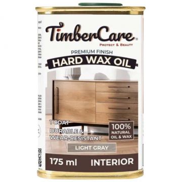 Масло защитное с твердым воском TimberCare Premium Finish Hard Wax Oil полуматовый Светло-серый/Light Gray (350107) 0,175 л