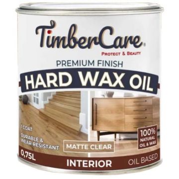 Масло защитное с твердым воском TimberCare Premium Finish Hard Wax Oil матовый/matte Прозрачный (350052) 0,75 л