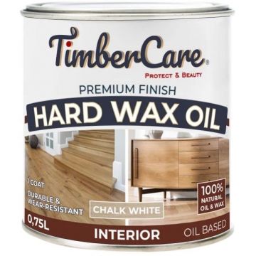 Масло защитное с твердым воском TimberCare Premium Finish Hard Wax Oil полуматовый Белый мел/Chalk White (350065) 0,75 л