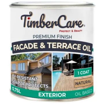 Масло для фасадов и террас TimberCare Premium Finish Facade&Terrace Oi полуматовое Натуральное дерево (350047) 0,75 л