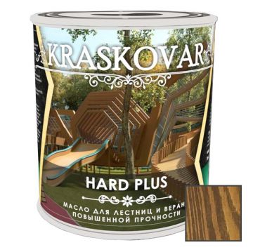 Масло повышенной прочности для лестниц и веранд Kraskovar Hard Plus Орех (1900001661) 0.75 л