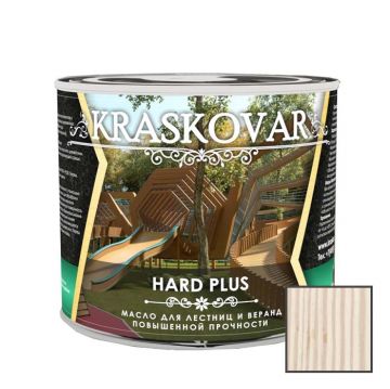 Масло повышенной прочности для лестниц и веранд Kraskovar Hard Plus Белоснежный (1900001672) 2.2 л