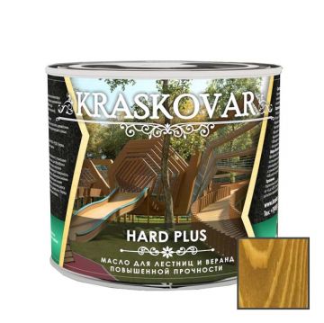 Масло повышенной прочности для лестниц и веранд Kraskovar Hard Plus Дуб (1900001673) 2.2 л