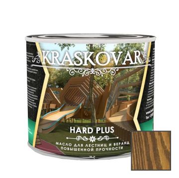 Масло повышенной прочности для лестниц и веранд Kraskovar Hard Plus Орех (1900001675) 2.2 л