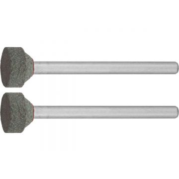 Круг шлифовальный абразивный Зубр карбид кремния на шпильке P 120 d 10x3.2 мм L 45 мм (35915) 2 шт