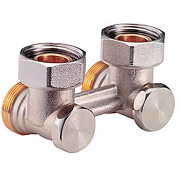 Узел нижнего подключения Giacomini (Джакомини) R388, угловой H-образный, 1/2″M x 3/4″E R388X012